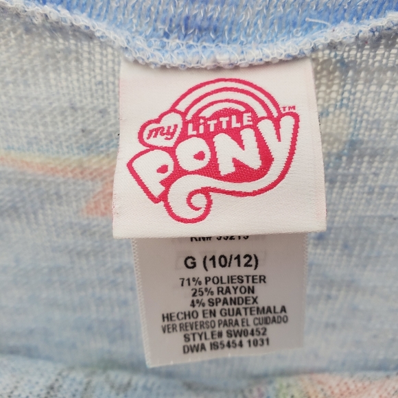 My Little Pony Rainbow Dash blue crop shirt 10/12 - Picture 3 of 4